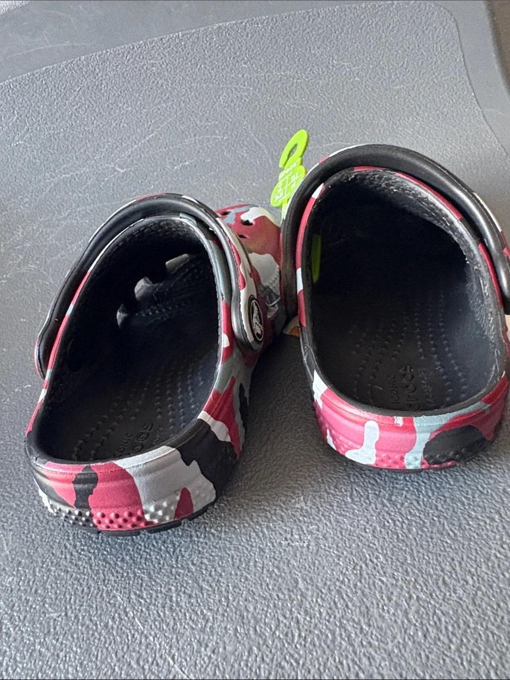 CROCS Kids' Clog in Red, Black & White Camo